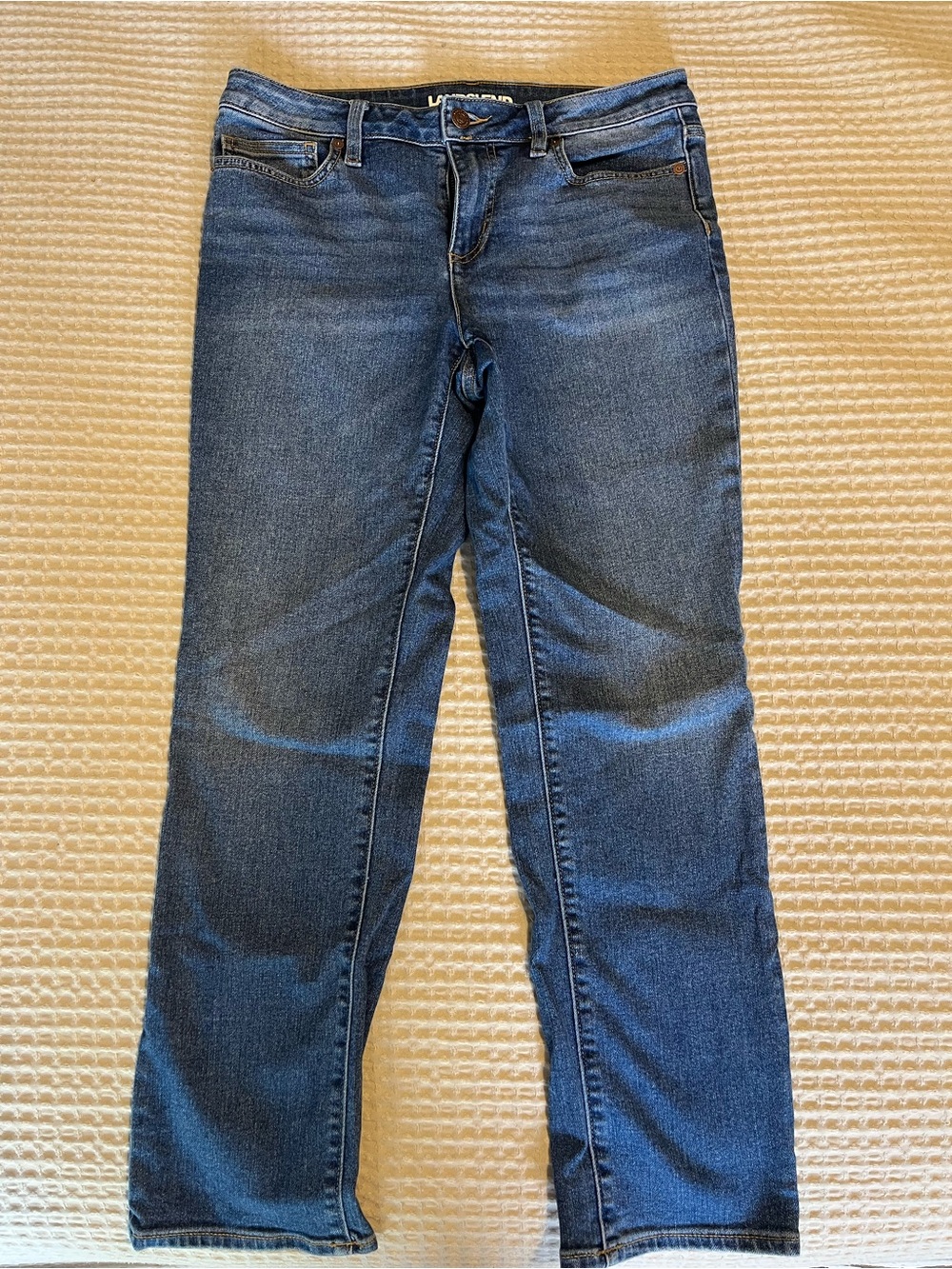 Lands' End Women's Straight-Leg Blue Jeans